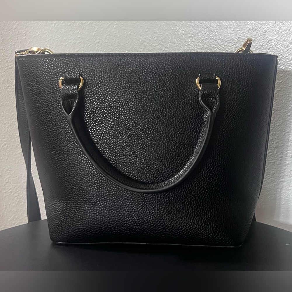 NEW Nanette Lepore Vegan Leather Handbag Satchel Crossbody Bag Purse Scarf Tie - Picture 5 of 14